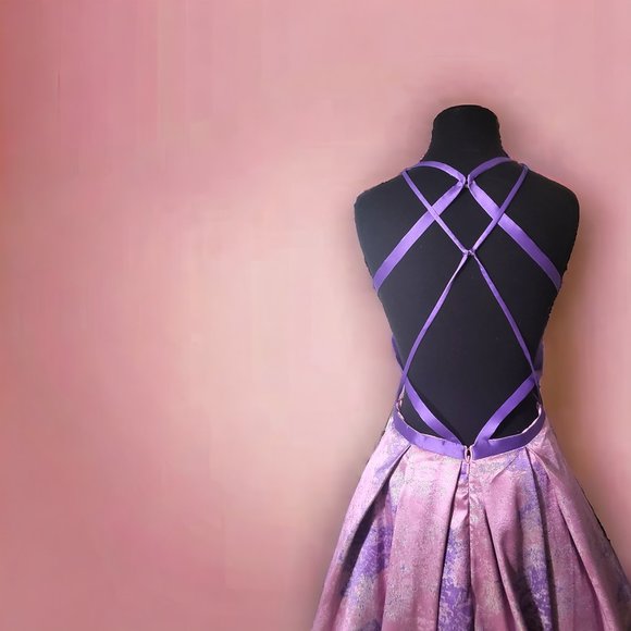 Morell Maxie Metallic Jacquard Print Ball Gown - Picture 7 of 8